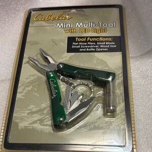 Cabela's Green Multi-Tool with LED Light